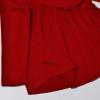 imageGirls Long Sleeve Ruffle Tops Winter Tunic Fall Tops Round Neck Blouse Solid ColorRed