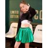 imagePerfashion Girls Bubble Skirt Metallic Puff Balloon Cute Mini Skorts Dance Outfits with Shorts 413YGreen 06914