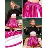 imagePerfashion Girls Bubble Skirt Metallic Puff Balloon Cute Mini Skorts Dance Outfits with Shorts 413YHot Pink 07914