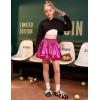 imagePerfashion Girls Bubble Skirt Metallic Puff Balloon Cute Mini Skorts Dance Outfits with Shorts 413YHot Pink 07914