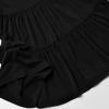 imagePerfashion Girls Long Sleeve Dresses Tiered Ruffle Swing Tunic Midi Dress 413YBlack