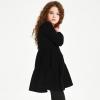 imagePerfashion Girls Long Sleeve Dresses Tiered Ruffle Swing Tunic Midi Dress 413YBlack