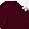 imagePerfashion Girls Long Sleeve Dresses Tiered Ruffle Swing Tunic Midi Dress 413YBurgundy