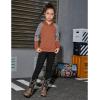 imagePerfashion Girls Long Sleeve Shirt Hoodie Active Tee Pullover Top with Thumb Hole Workout Running 615YearsBrown451