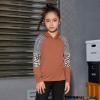 imagePerfashion Girls Long Sleeve Shirt Hoodie Active Tee Pullover Top with Thumb Hole Workout Running 615YearsBrown451