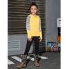 imagePerfashion Girls Long Sleeve Shirt Hoodie Active Tee Pullover Top with Thumb Hole Workout Running 615YearsYellow451