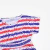imagePerfashion Girls Summer Dresses Printed Casual Loose Sundress Smocked Waist RollSleeve4th of July Dressf17