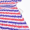imagePerfashion Girls Summer Dresses Printed Casual Loose Sundress Smocked Waist RollSleeve4th of July Dressf17