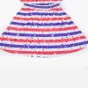 imagePerfashion Girls Summer Dresses Printed Casual Loose Sundress Smocked Waist RollSleeve4th of July Dressf17