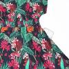 imagePerfashion Girls Summer Dresses Printed Casual Loose Sundress Smocked Waist RollSleeveBlack Hawaiian 18b