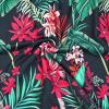 imagePerfashion Girls Summer Dresses Printed Casual Loose Sundress Smocked Waist RollSleeveBlack Hawaiian 18b