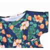 imagePerfashion Girls Summer Dresses Printed Casual Loose Sundress Smocked Waist RollSleeveDark Green Hawaiian 13b