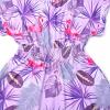 imagePerfashion Girls Summer Dresses Printed Casual Loose Sundress Smocked Waist RollSleeveFlamingo Tropical K38