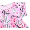 imagePerfashion Girls Summer Dresses Printed Casual Loose Sundress Smocked Waist RollSleeveLight Pink Hawaiian 11b