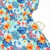 imagePerfashion Girls Summer Dresses Printed Casual Loose Sundress Smocked Waist RollSleeveMint Green Hawaiian 19b