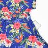 imagePerfashion Girls Summer Dresses Printed Casual Loose Sundress Smocked Waist RollSleeveNavy Blue Hawaiian 12b