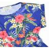 imagePerfashion Girls Summer Dresses Printed Casual Loose Sundress Smocked Waist RollSleeveNavy Blue Hawaiian 12b