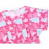 imagePerfashion Girls Summer Dresses Printed Casual Loose Sundress Smocked Waist RollSleevePink Tropical Flowers U92