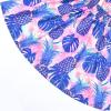 imagePerfashion Girls Summer Dresses Printed Casual Loose Sundress Smocked Waist RollSleeveTiedye Pineapple G72