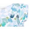 imagePerfashion Girls Summer Dresses Printed Casual Loose Sundress Smocked Waist RollSleeveTropical Plant White S20