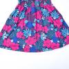 imagePerfashion Girls Summer Dresses Printed Casual Loose Sundress Smocked Waist RollSleeveTropical Plants Navy Blue K39