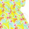 imagePerfashion Girls Summer Dresses Printed Casual Loose Sundress Smocked Waist RollSleeveYellow Hawaiian 17b
