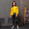imagePerfashion Girls Sweatshirt Ruffle Trim Long Sleeve Pullover Solid Drop Shoulder Hoodie Fall Winter 413YYellow