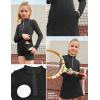 imagePerfashion Girls Tennis Dress 14 Zip Golf Outfit Builtin Bra ampamp Shorts Pickleball Athletic Dress Workout Pockets 413YBlack 03952