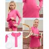 imagePerfashion Girls Tennis Dress 14 Zip Golf Outfit Builtin Bra ampamp Shorts Pickleball Athletic Dress Workout Pockets 413YHot Pink 17952