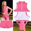 imagePerfashion Girls Tennis Dress 14 Zip Golf Outfit Builtin Bra ampamp Shorts Pickleball Athletic Dress Workout Pockets 413YHot Pink17424