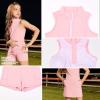 imagePerfashion Girls Tennis Dress 14 Zip Golf Outfit Builtin Bra ampamp Shorts Pickleball Athletic Dress Workout Pockets 413YLight Pink 62424
