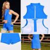 imagePerfashion Girls Tennis Dress 14 Zip Golf Outfit Builtin Bra ampamp Shorts Pickleball Athletic Dress Workout Pockets 413YRoyal Blue 03424