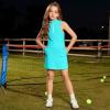 imagePerfashion Girls Tennis Dress 14 Zip Golf Outfit Builtin Bra ampamp Shorts Pickleball Athletic Dress Workout Pockets 413YTurquoise 18424