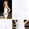 imagePerfashion Girls Tennis Dress 14 Zip Golf Outfit Builtin Bra ampamp Shorts Pickleball Athletic Dress Workout Pockets 413YWhite01424