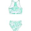imagePerfashion Girls TwoPiece Swimsuits Tankini Sets Swimwear Bathing Suit Beach SportTie Dye Green 72a
