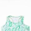imagePerfashion Girls TwoPiece Swimsuits Tankini Sets Swimwear Bathing Suit Beach SportTie Dye Green 72a