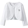 imageGirls Long Sleeve Lace Bolero Shrugs Cotton Cardigan Dress Cover UpWhite Lace