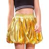 imagePerfashion Girls Bubble Skirt Metallic Puff Balloon Cute Mini Skorts Dance Outfits with Shorts 413YGold 03914