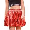 imagePerfashion Girls Bubble Skirt Metallic Puff Balloon Cute Mini Skorts Dance Outfits with Shorts 413YRed 15914