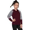 imagePerfashion Girls Long Sleeve Shirt Hoodie Active Tee Pullover Top with Thumb Hole Workout Running 615YearsBurgundy451