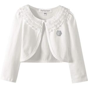 imageGirls Long Sleeve Lace Bolero Shrugs Cotton Cardigan Dress Cover UpIvory Pearl