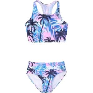 imagePerfashion Girls TwoPiece Swimsuits Tankini Sets Swimwear Bathing Suit Beach SportCoconut Tree K04
