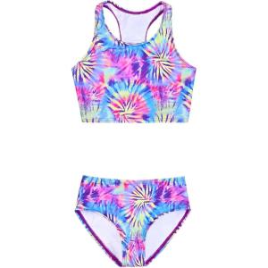 imagePerfashion Girls TwoPiece Swimsuits Tankini Sets Swimwear Bathing Suit Beach SportColor Tiedye 75a