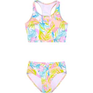 imagePerfashion Girls TwoPiece Swimsuits Tankini Sets Swimwear Bathing Suit Beach SportColored Leaf 73a