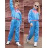 imagePerfashion Girls Clothing Sets 2 Piece 80s 90s Outfits Neon Jacket Pants Hip Hop Dance Tracksuit Set 413YNeon Blue