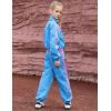 imagePerfashion Girls Clothing Sets 2 Piece 80s 90s Outfits Neon Jacket Pants Hip Hop Dance Tracksuit Set 413YNeon Blue