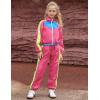 imagePerfashion Girls Clothing Sets 2 Piece 80s 90s Outfits Neon Jacket Pants Hip Hop Dance Tracksuit Set 413YNeon Hot Pink