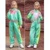 imagePerfashion Girls Clothing Sets 2 Piece 80s 90s Outfits Neon Jacket Pants Hip Hop Dance Tracksuit Set 413YNeon Mint Green