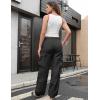 imagePerfashion Parachute Pants Woman Drawstring Baggy Cargo Pant Rave Concert Outfits Quick Dry Jogger SweatpantsBlack 49924