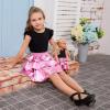 imagePerfashion Matching DollampampGirls Metallic Skirt 3Layer Ruffle Skirt with Sunglasses 415 YearsPink151